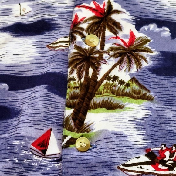 Vintage Thumbs Up Hawaiian Shirt. Preowned. Size XL. - Picture 7 of 8